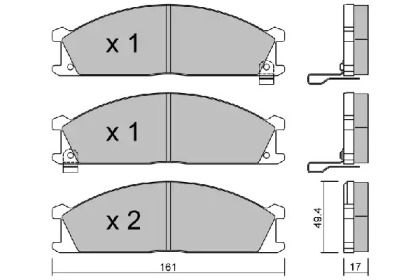 Комплект тормозных колодок AISIN BPNI-1912